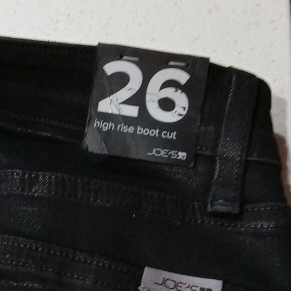 Joes black coated jeans size 26 high rise boot cut NWT - Picture 5 of 5